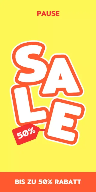 Gelbe prominente Verkaufsanzeige