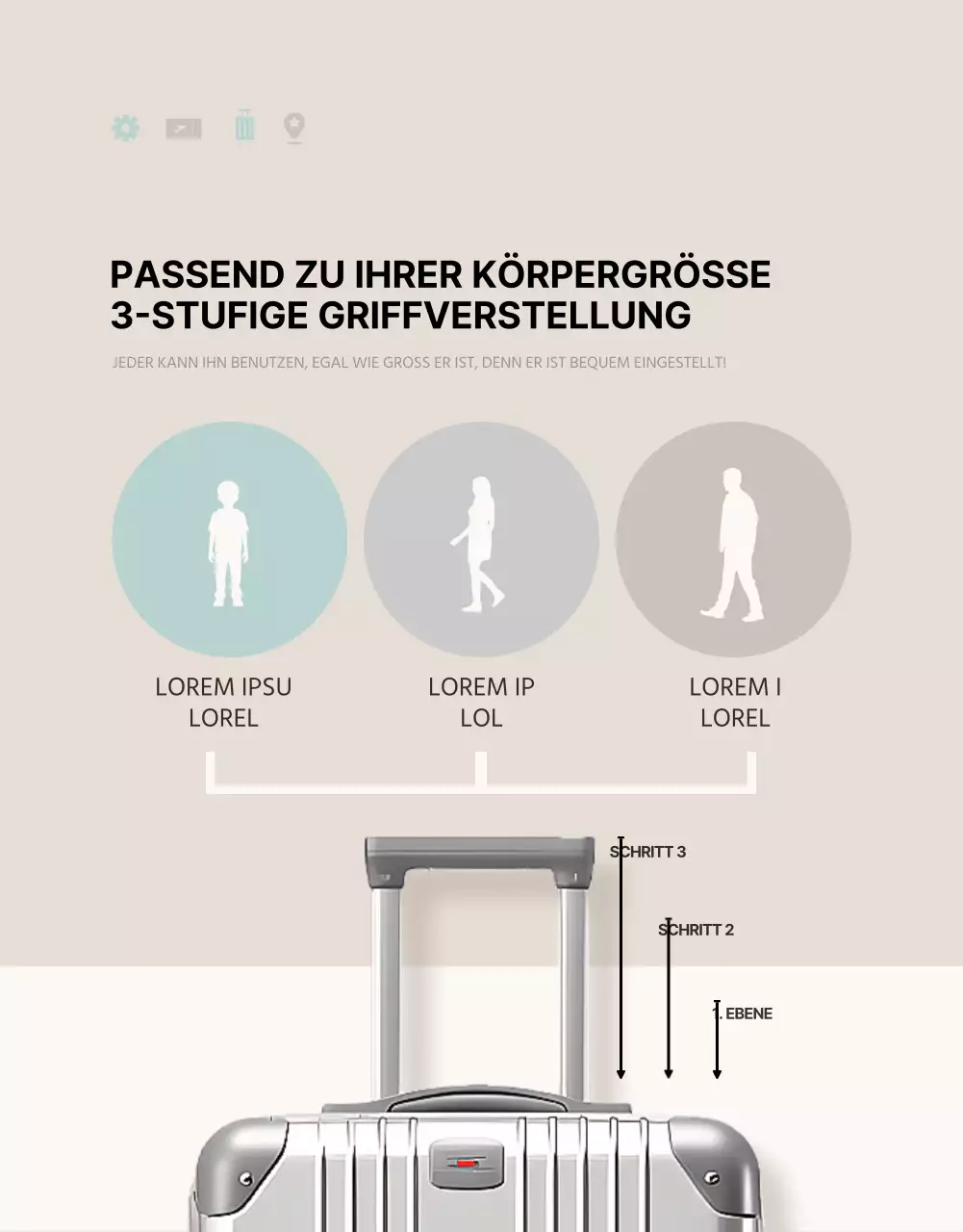 Förderung eines einfachen Reiseträgers in Minze und Elfenbein