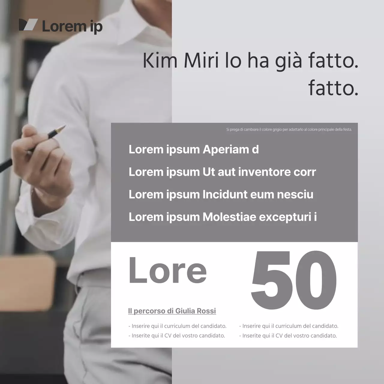 Una moderna campagna elettorale in grigio e nero spiegata