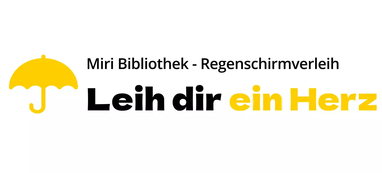 Farbgestaltung für Vermietungsdienstleistungen mit einem Regenschirm-Symbol