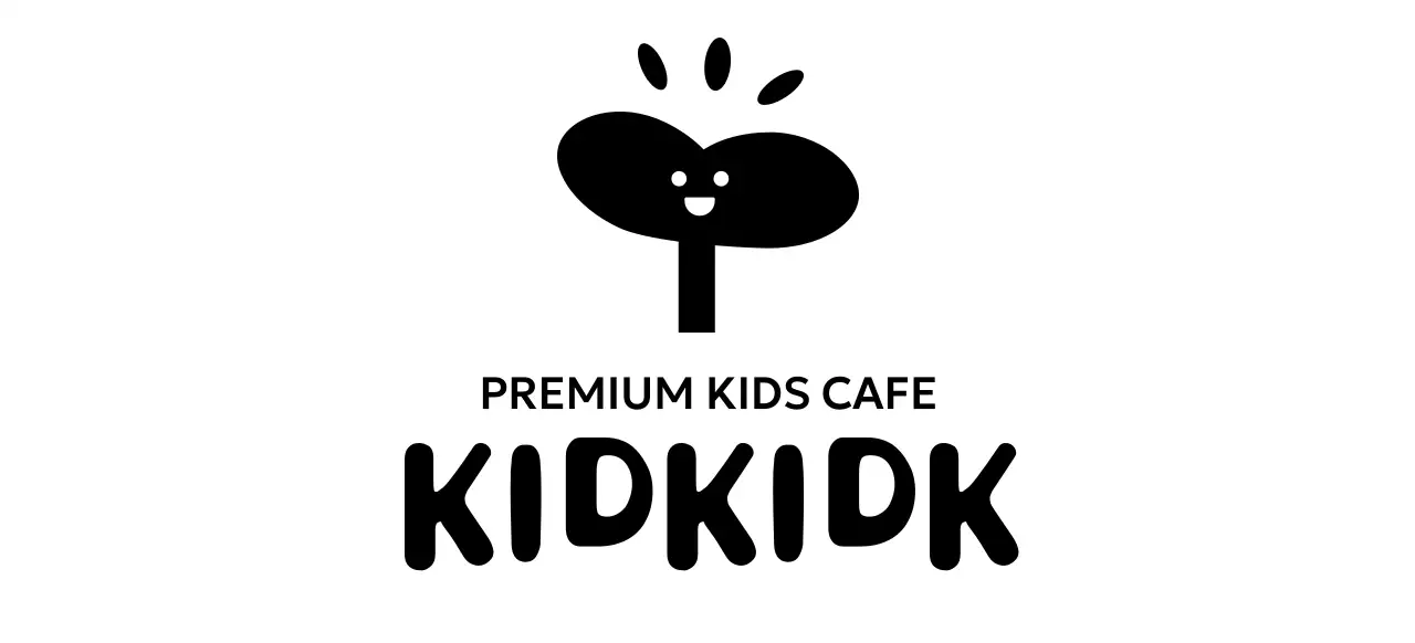 Desenho de um café para crianças com um ícone de um botão sorridente