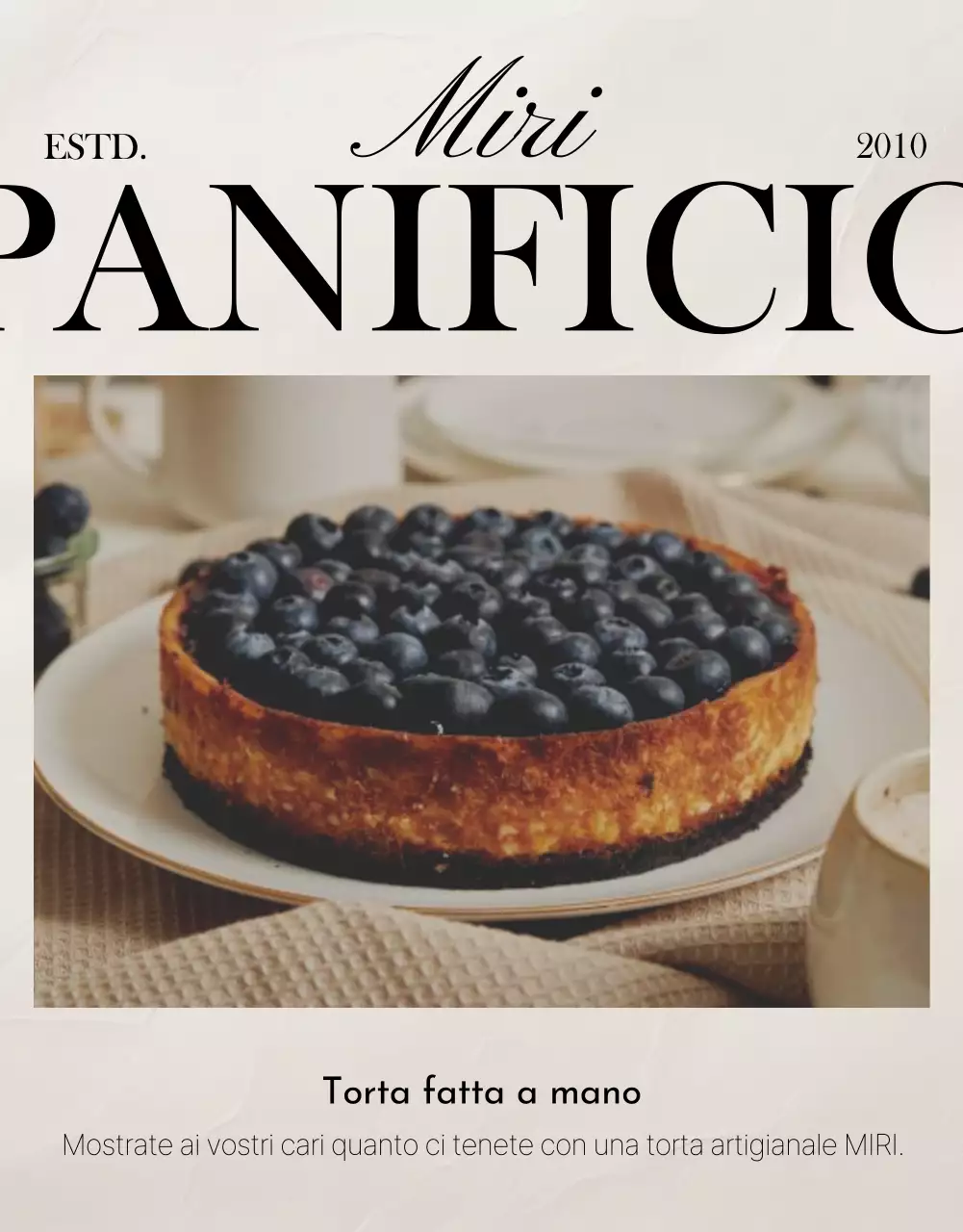 Promuovere una panetteria moderna in beige