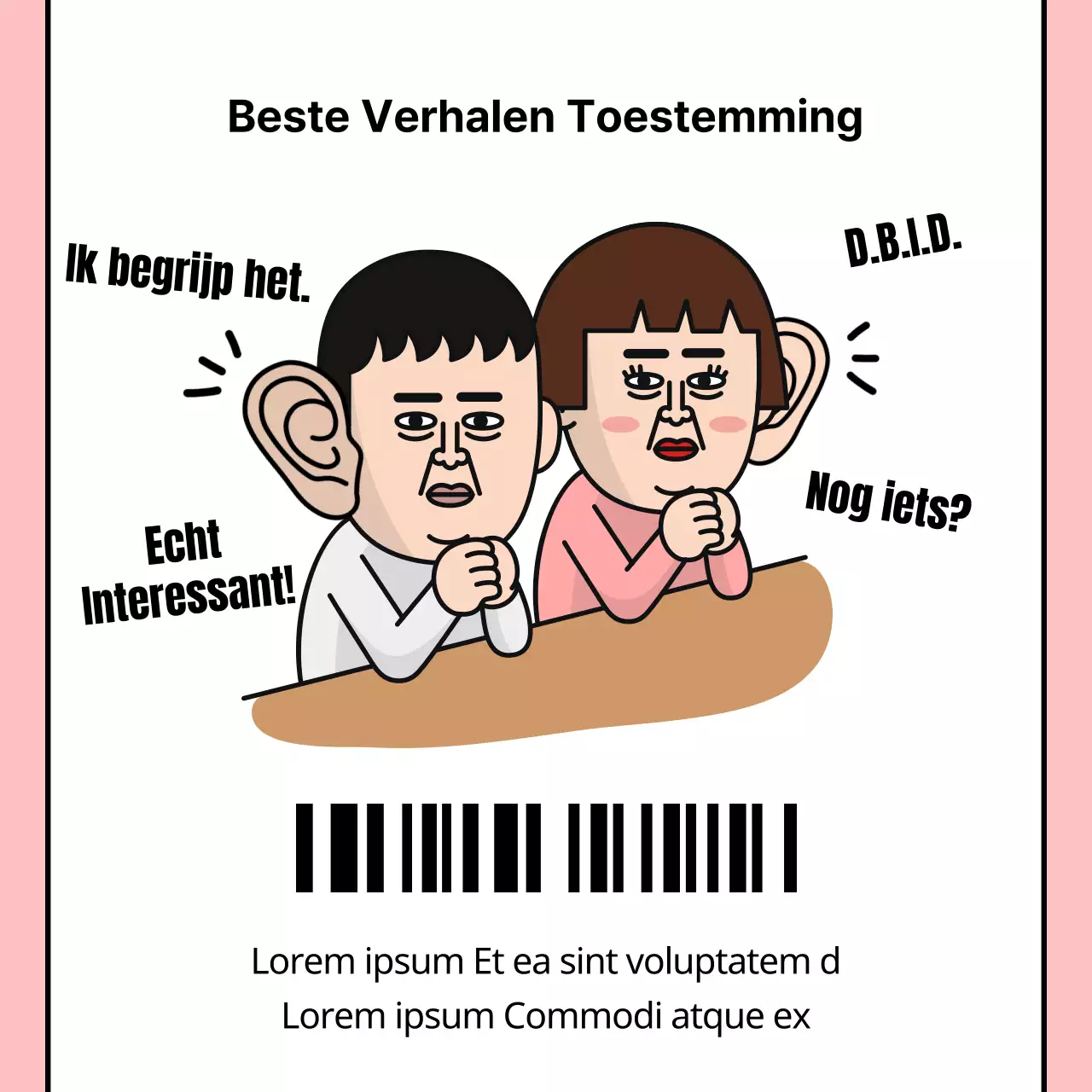 Een eenvoudig roze en wit koningscadeau icoon @kingsgifting