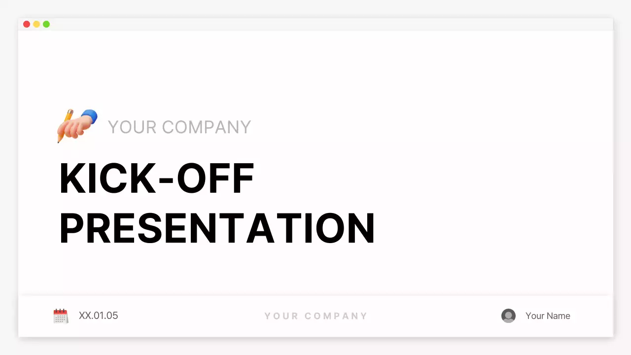 화이트 미니멀 킥오프 프레젠테이션