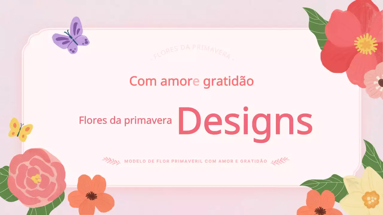 Proposta de modelo com bonitas flores de primavera em rosa e branco