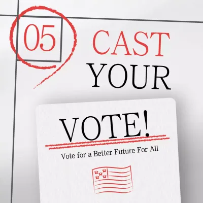 Red Simple Election Announcement Social Media Post