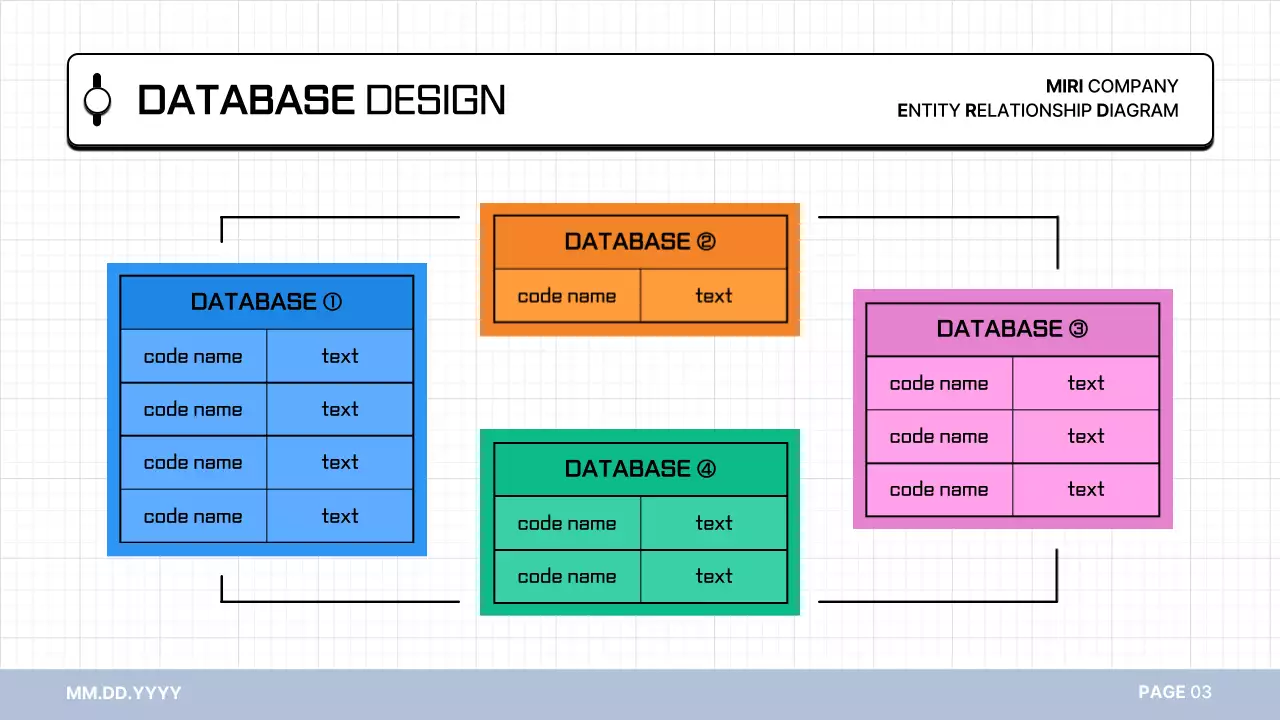 흰색의 기하학의 다이어그램 기획서