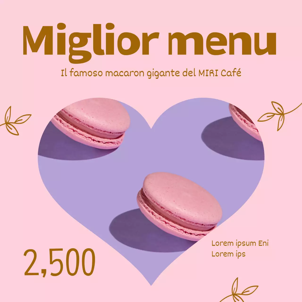 Una collezione pop-art di annunci di caffè in marrone e rosa Newsletter