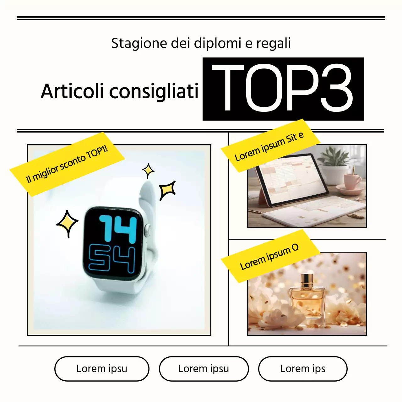 Promuovere regali di laurea semplici in nero e avorio