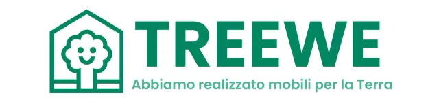 Design a colori per l'azienda di arredamento con logo del marchio che raffigura un albero all'interno di una casa