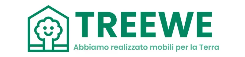 Design a colori per l'azienda di arredamento con logo del marchio che raffigura un albero all'interno di una casa