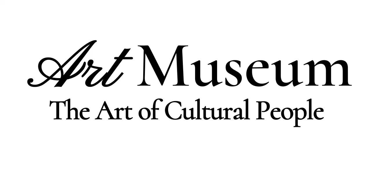 An art museum logo with a classy cursive concept