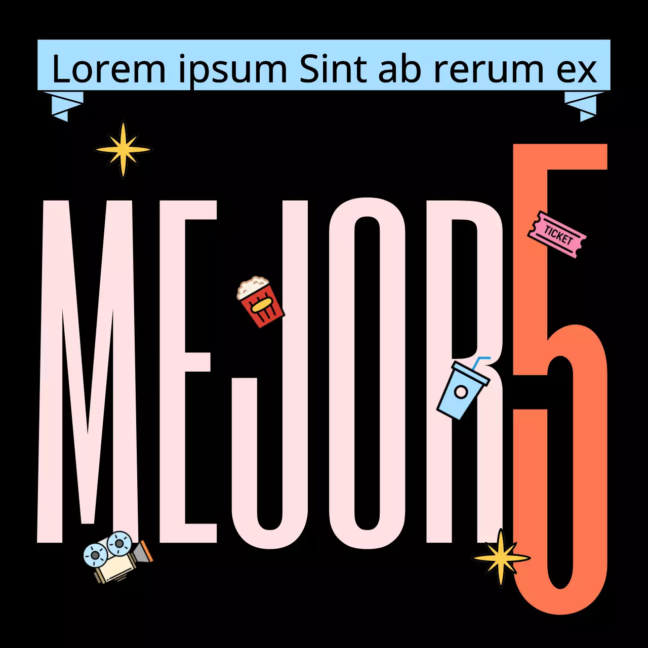 Moderna portada principal en menta y rosa