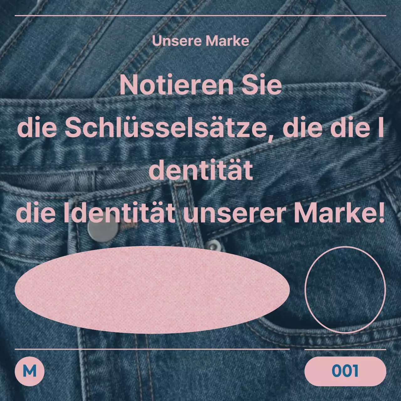 Ein trendiges Markenstatement in Rosa und Blau