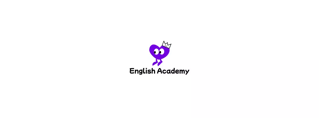 パープルハートキャラクターが可愛いコンセプトの英語アカデミー