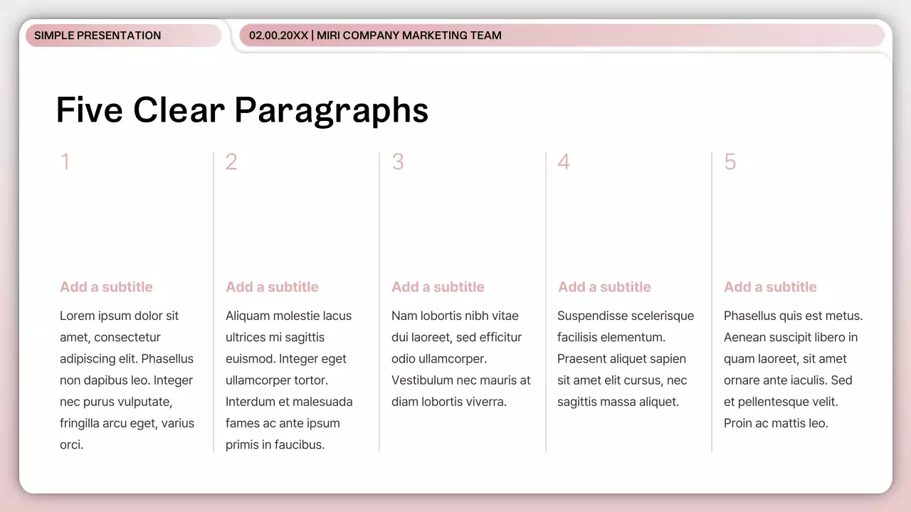 Pink Minimal Guide Presentation