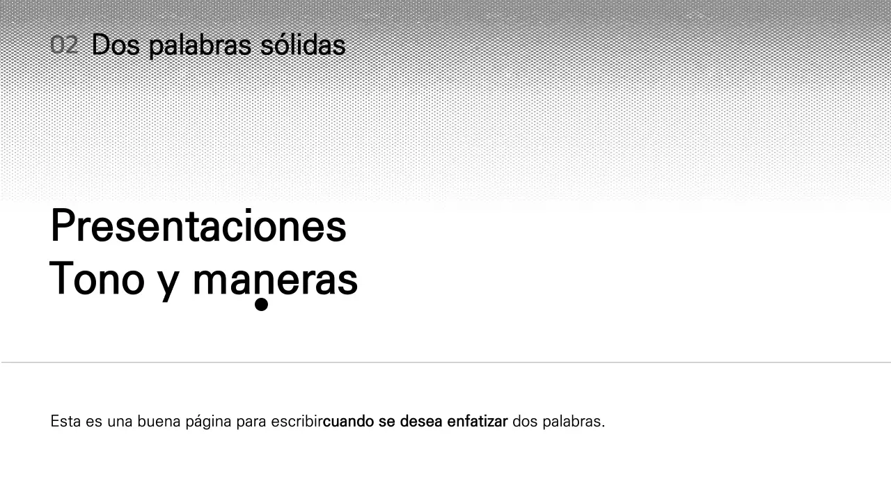 Presentación sencilla en blanco y negro