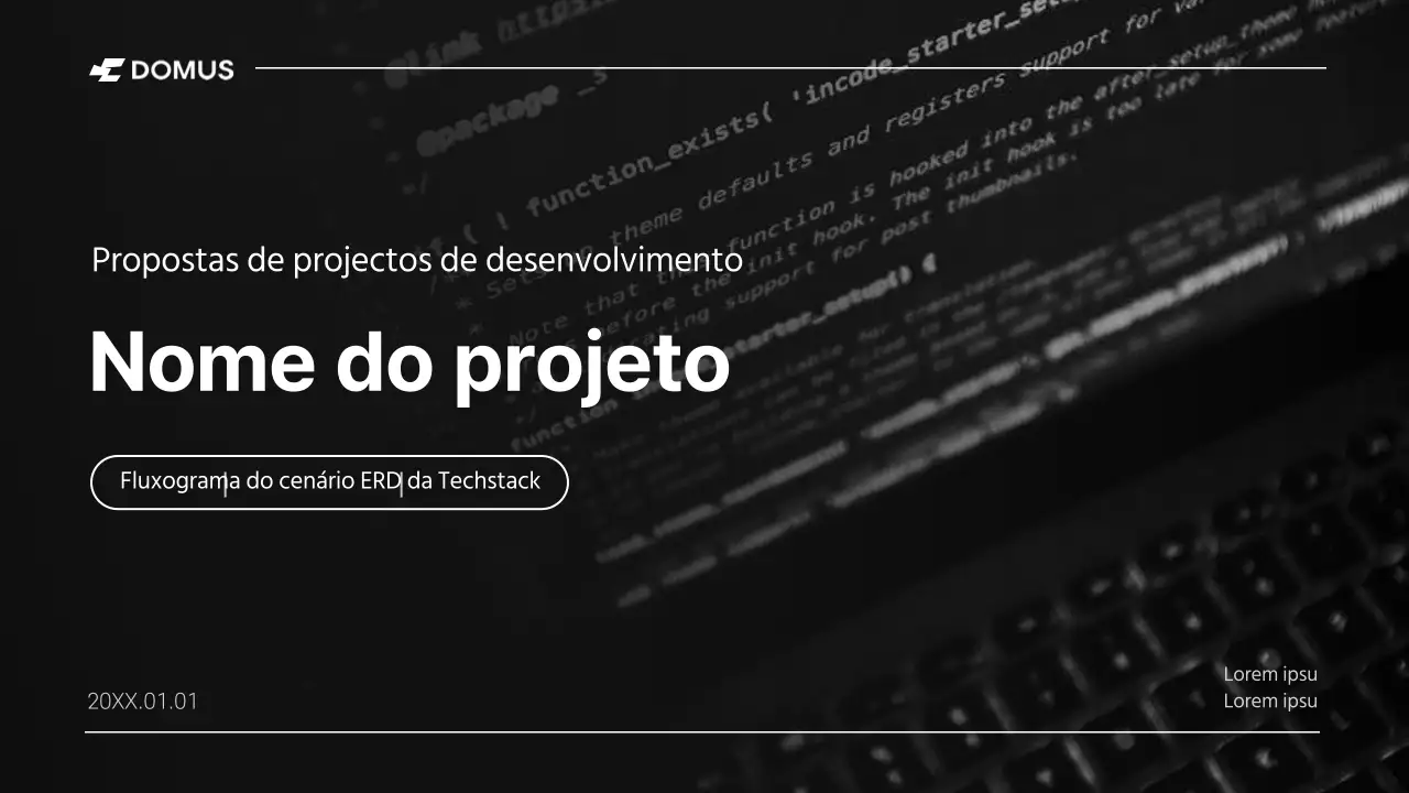 Uma proposta de design de desenvolvimento simples a preto e branco