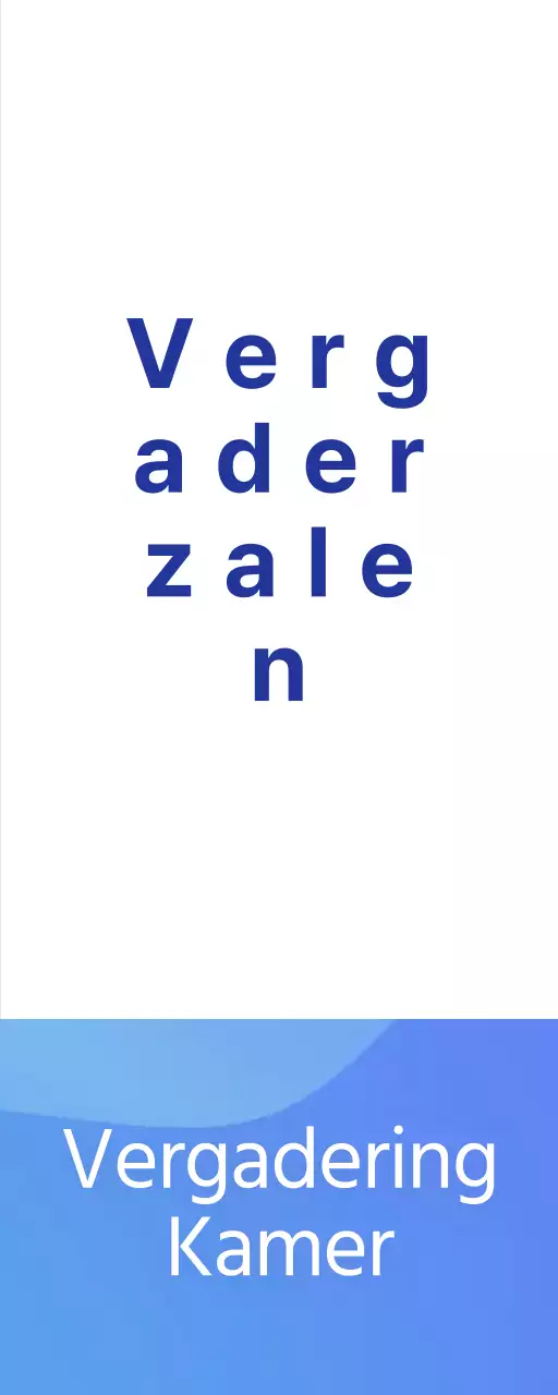 Gids voor vergaderruimten met blauw verloop