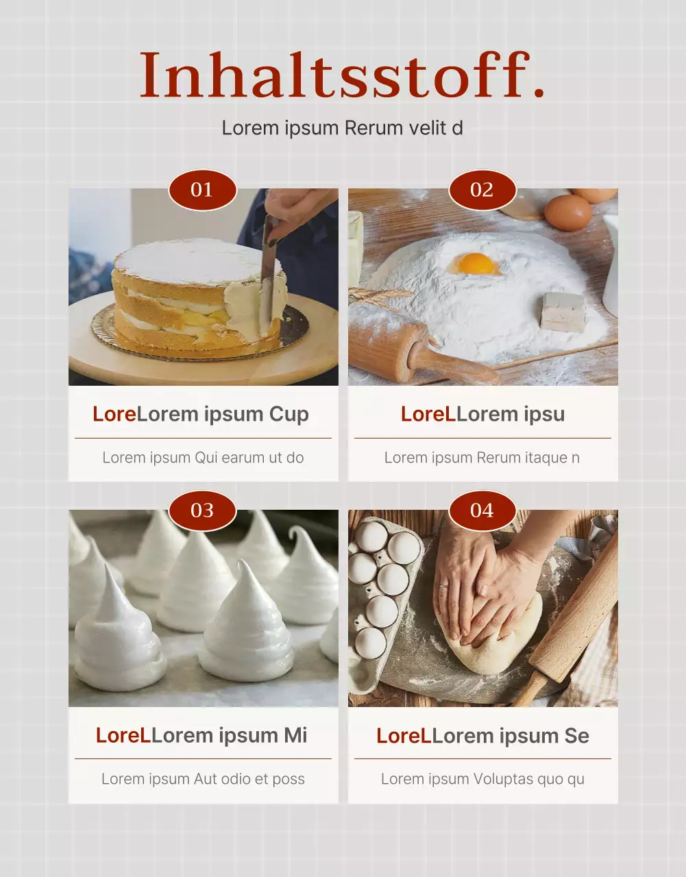 Werbung für eine süße Bäckerei in Rot und Rosa