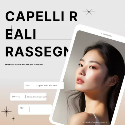 Promuovere una recensione di un moderno salone di parrucchieri in grigio e arancione