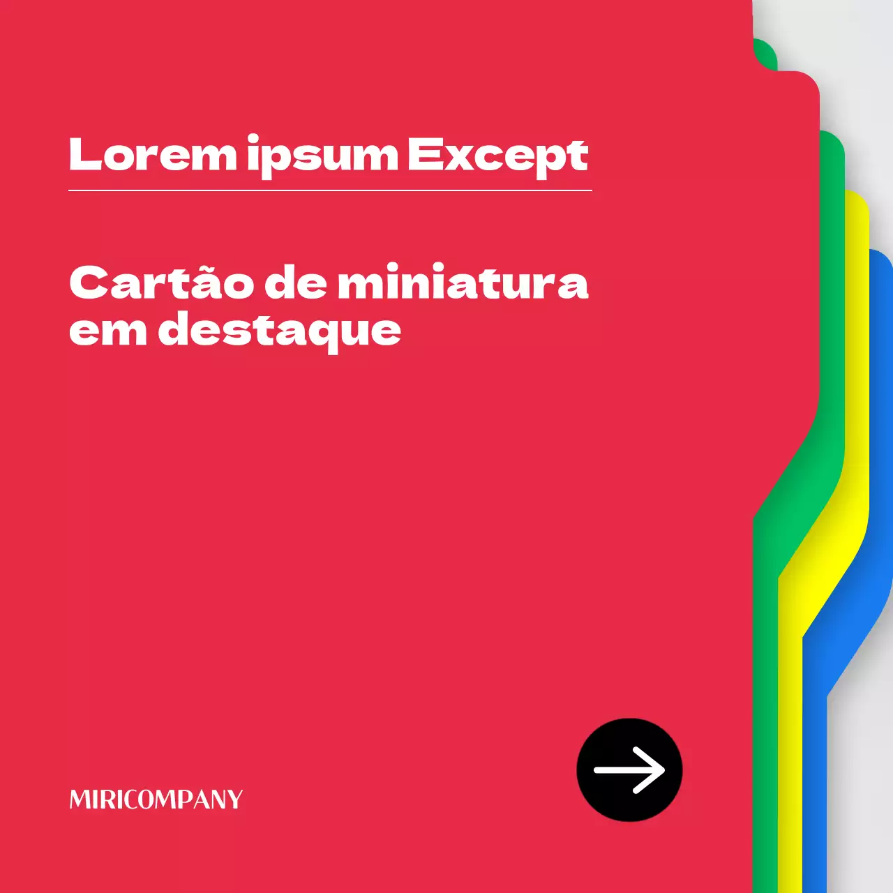 Capa de miniaturas na moda em vermelho e azul
