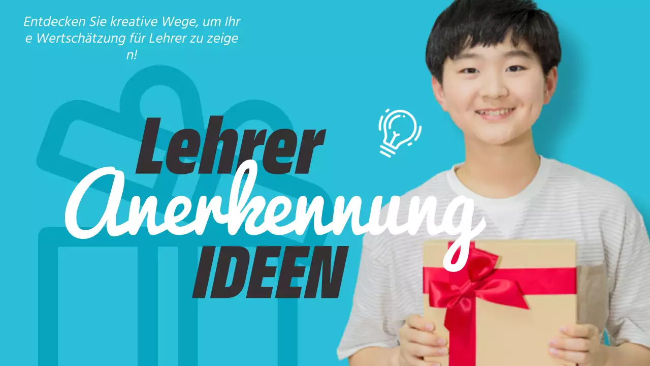 Einfache Geschenkideen für den Lehrertag in Hellblau fördern