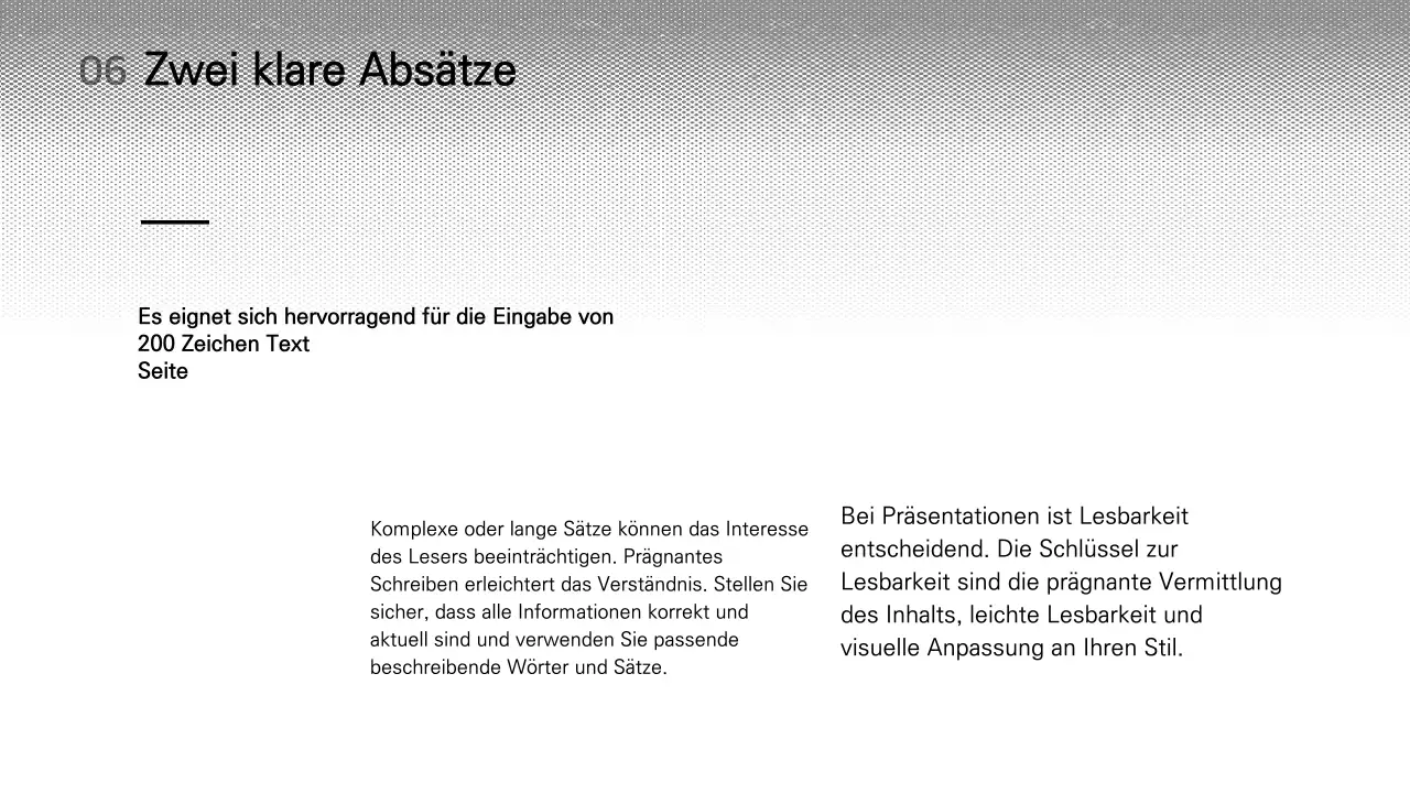 Einfache Schwarz-Weiß-Layout-Variante Präsentation