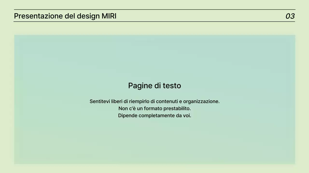 Una relazione di presentazione semplice, di colore verde lime