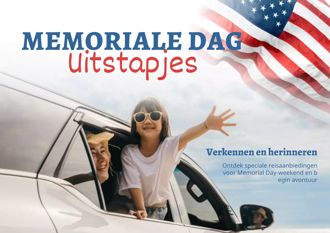 Promoot een klassieke Amerikaanse Memorial Day in het blauw
