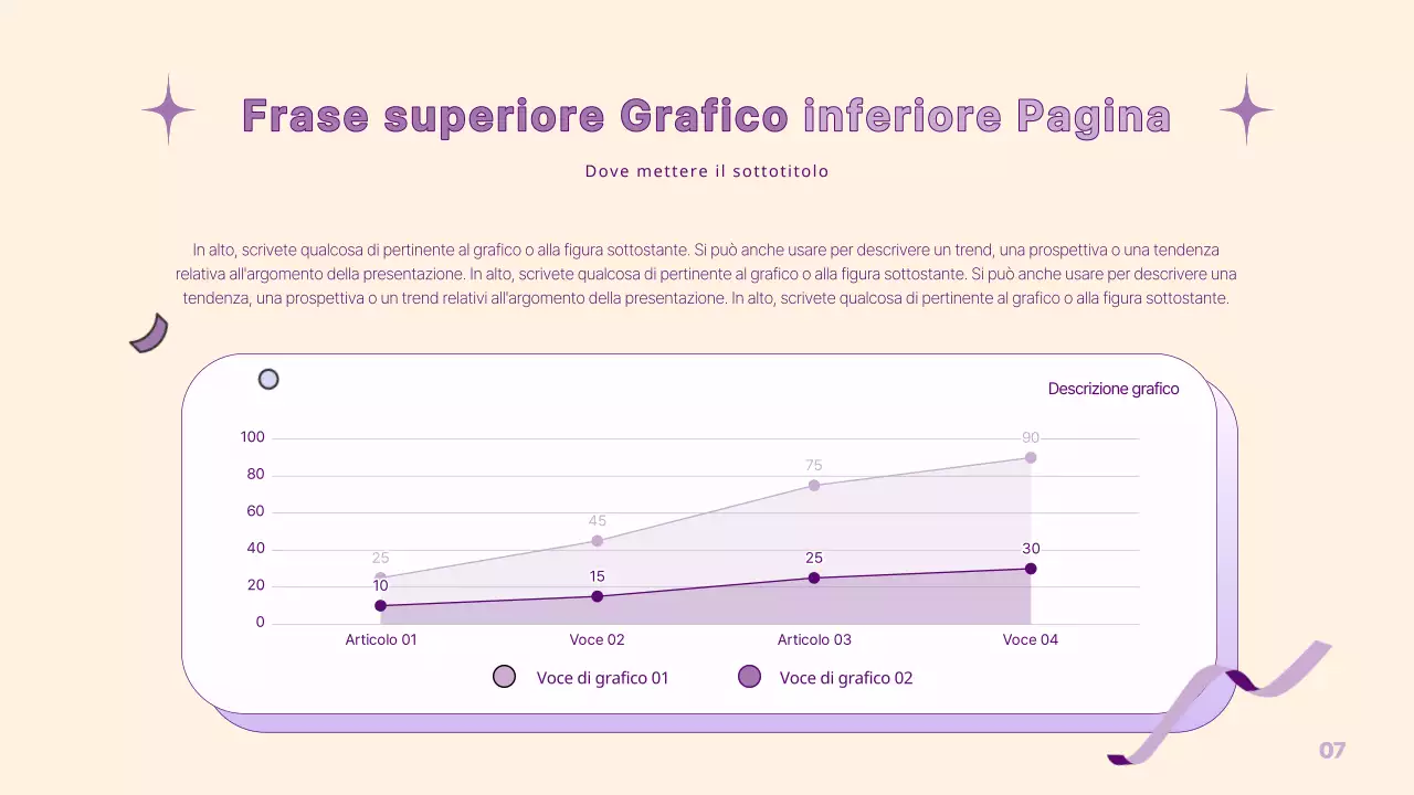 Una semplice presentazione PM in giallo e viola