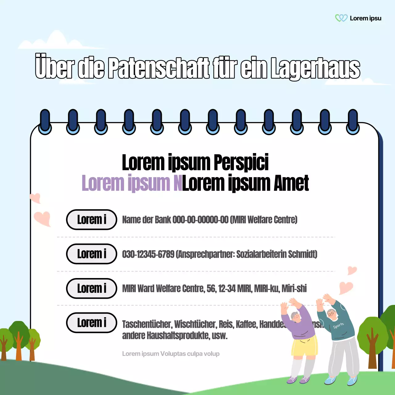 Ein schöner Beitrag über das Sozialamt in Grün und Regenbögen