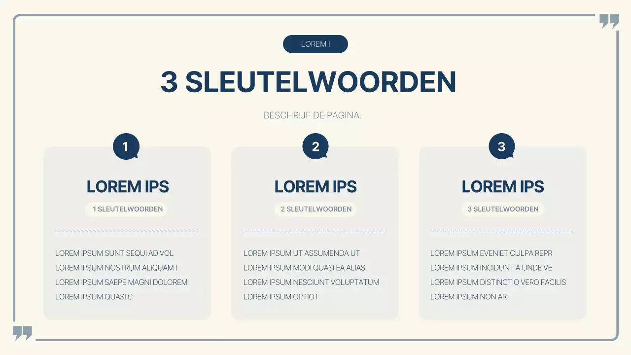 Eenvoudig presentatierapport in lichtblauw en marineblauw