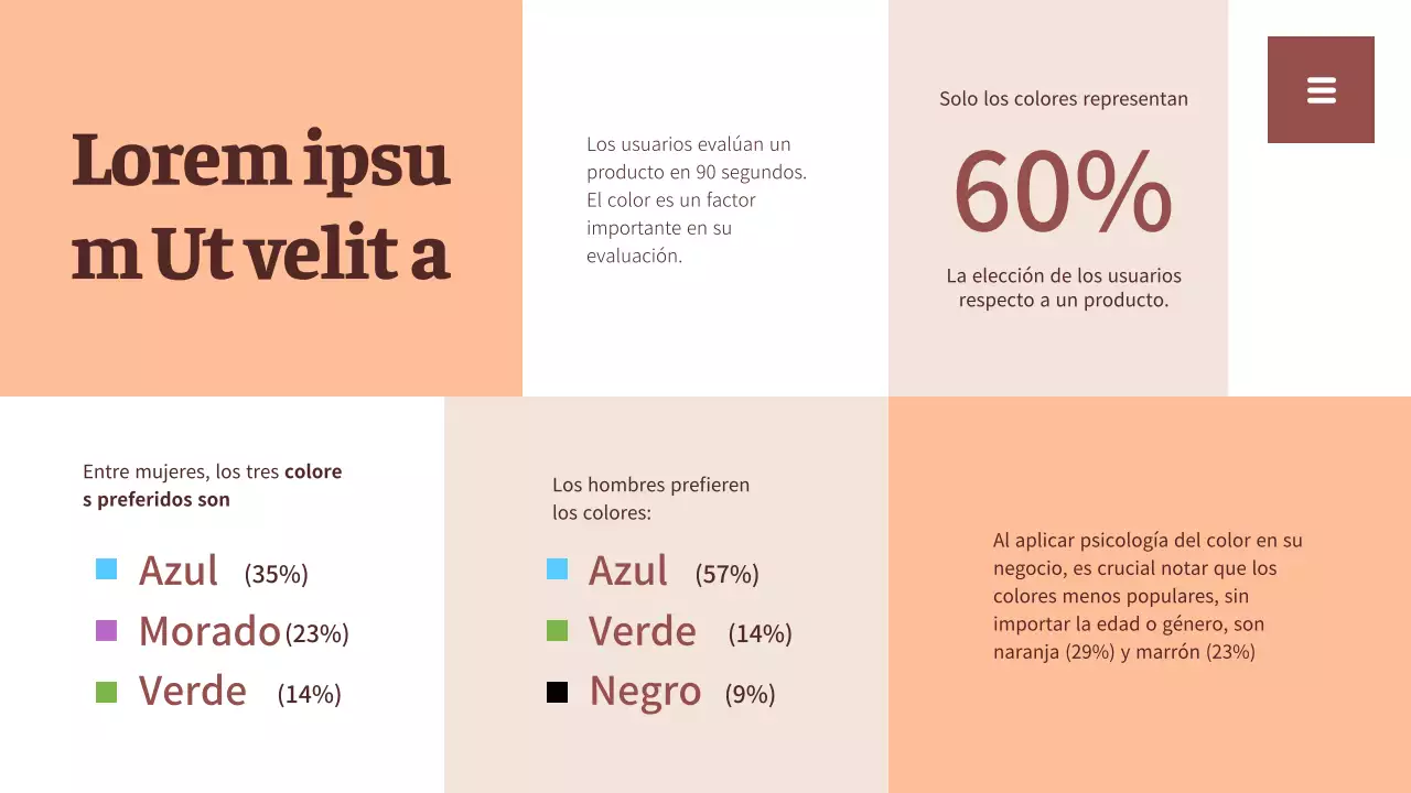 Recursos del informe de tendencias de colores beige y blanco sencillos