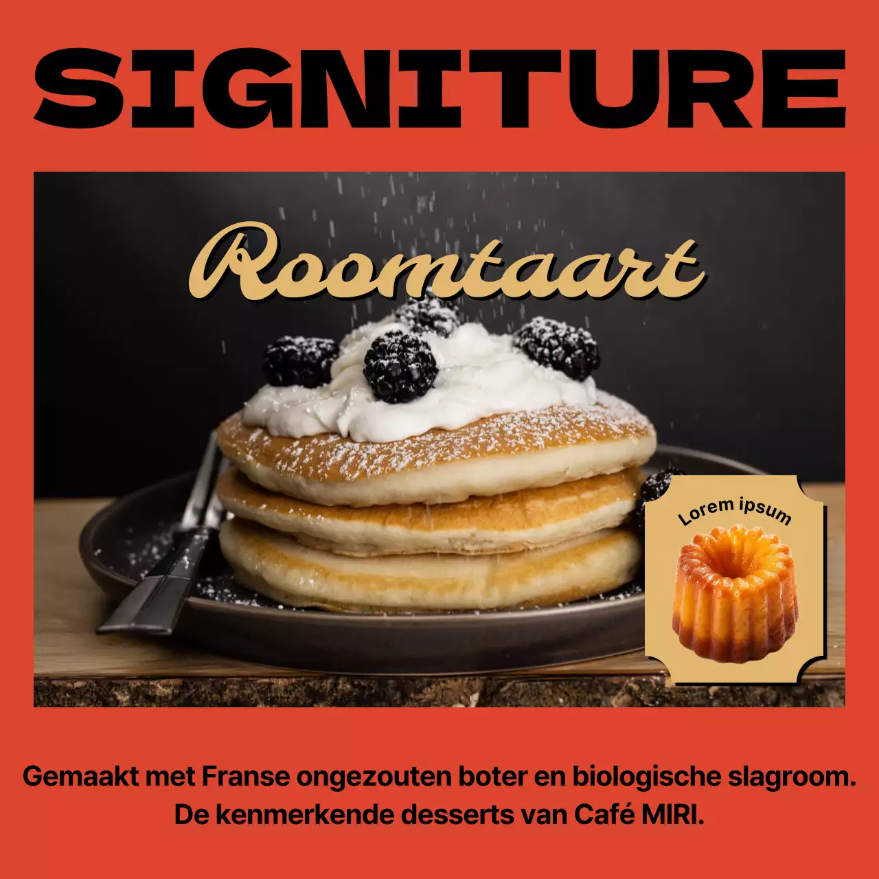 Promoot een vintage geïnspireerd café in geel en rood