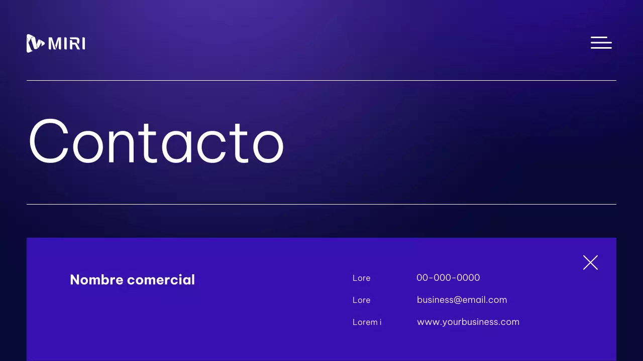 Material de perfil empresarial moderno y profesional en morado y blanco