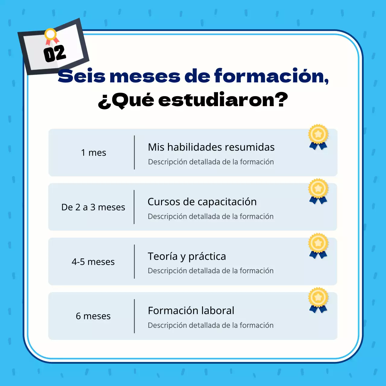 Poste de remate central azul y azul claro