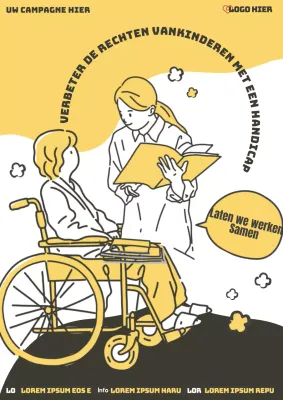 De gele en zwarte conferentie voor ouders van kinderen met een handicap promoten