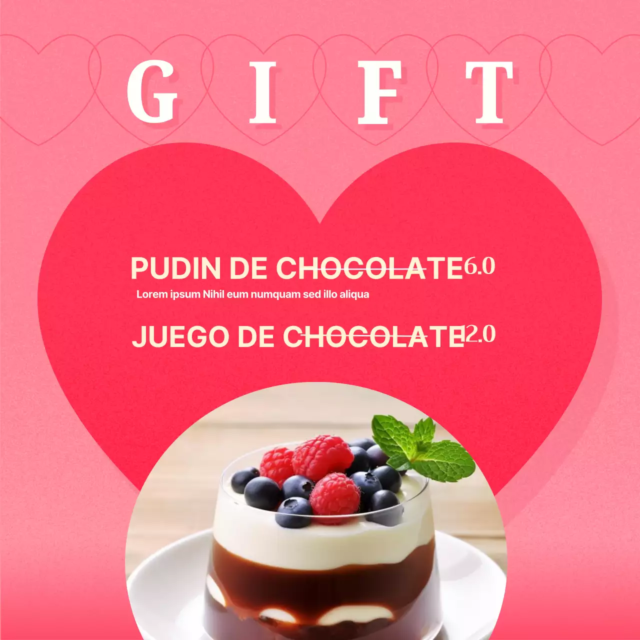 Promueva un evento de San Valentín retro y moderno en rosa y menta