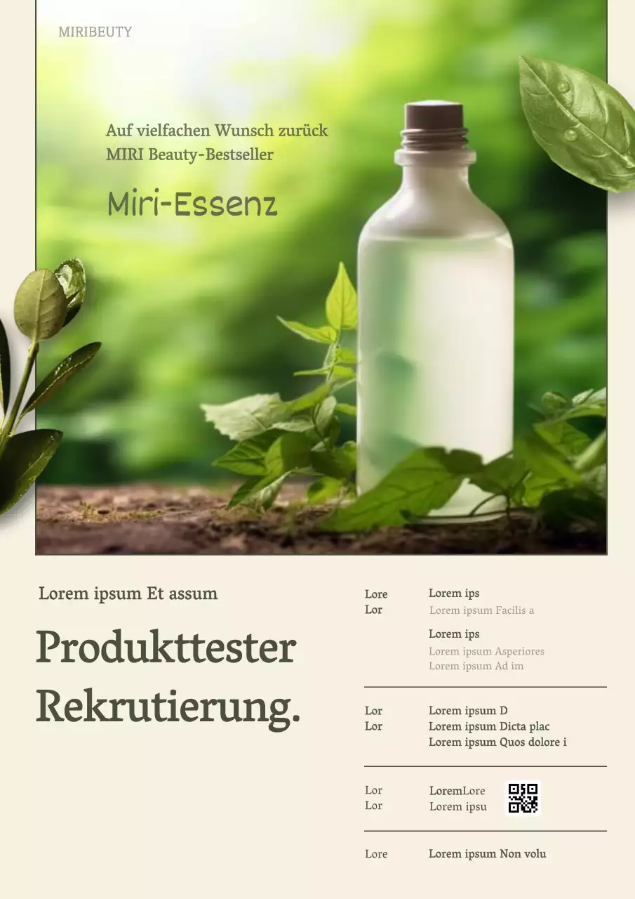 Testpersonen für grüne und gelbe Naturkosmetikprodukte gesucht