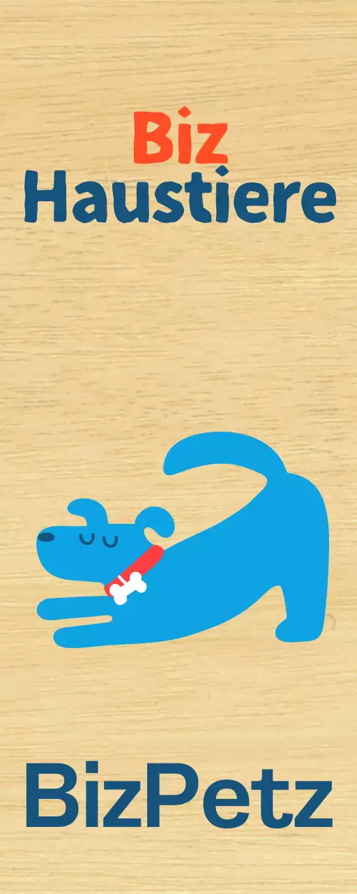 Förderung eines einfachen blauen süßen Welpen-Cafés