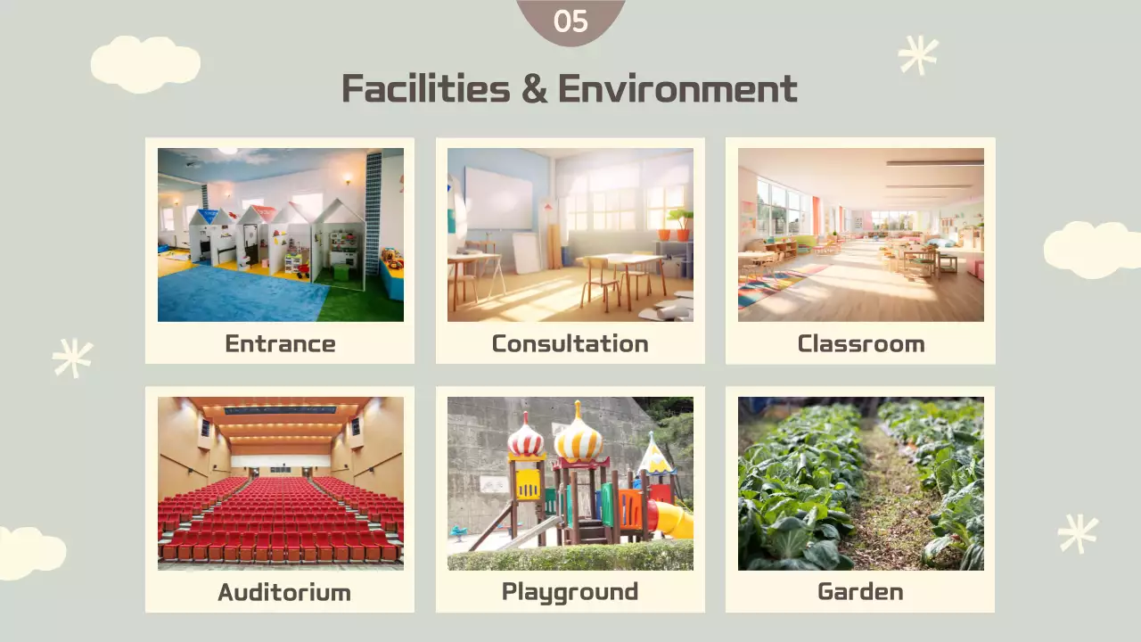 베이지색 심플 유치원 오리엔테이션 프레젠테이션