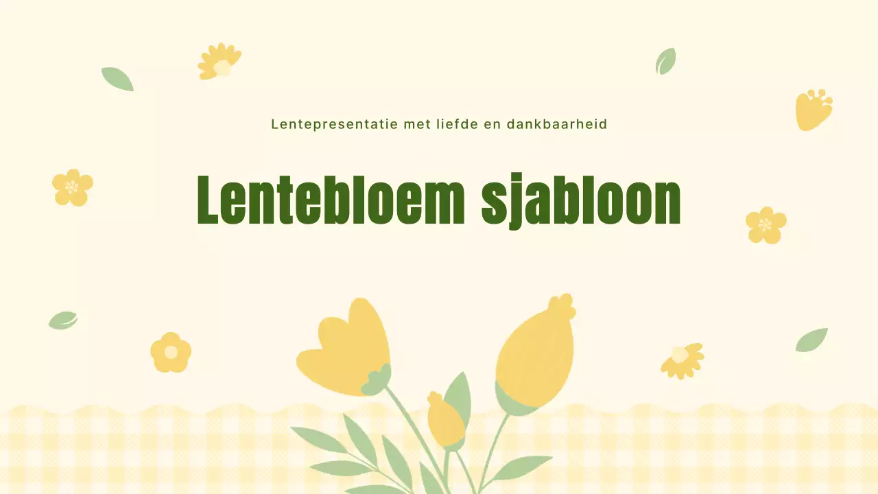 Gele planner met mooie bloemenachtergrond