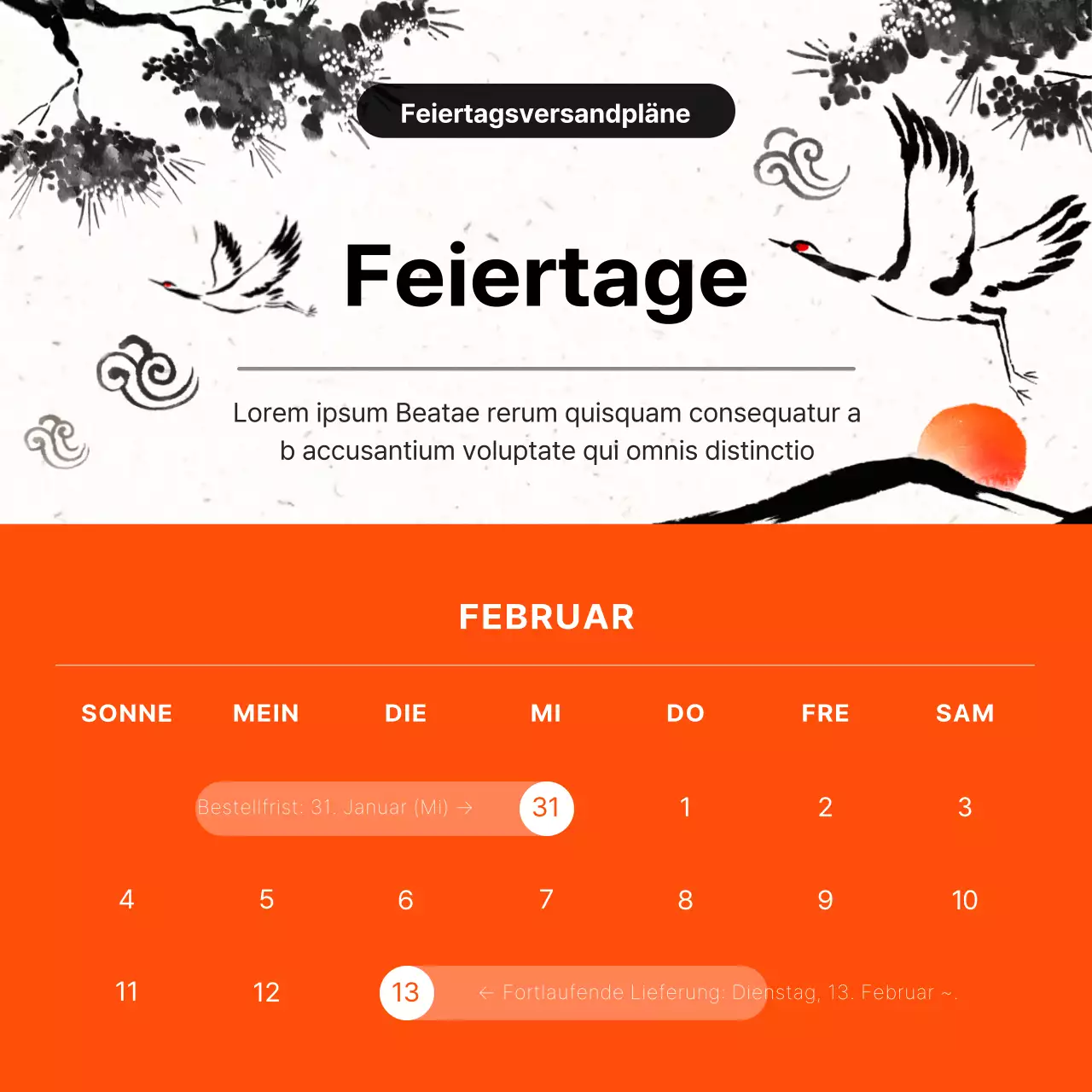 Ein Leitfaden für den traditionellen orangefarbenen und weißen Feiertagsversand