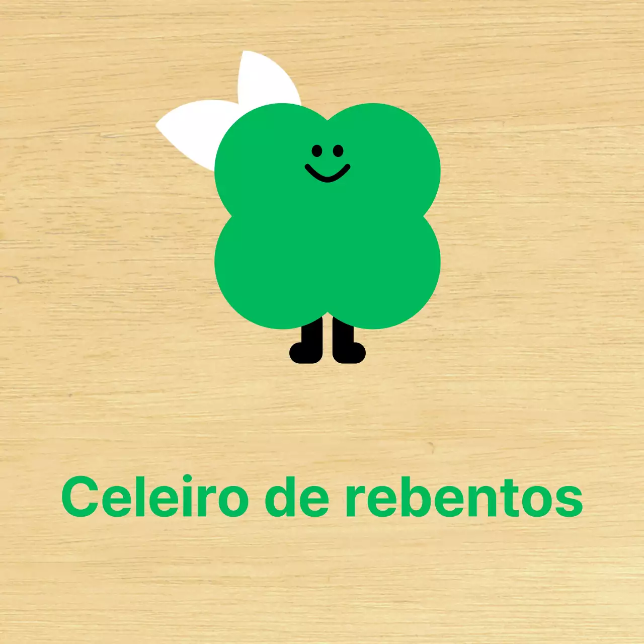 Personagem de planta verde Turma de jardim de infância gira