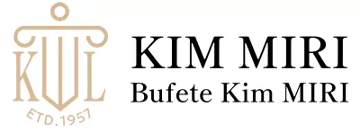 Un bufete de abogados con clase y un logotipo ilustrado en dorado