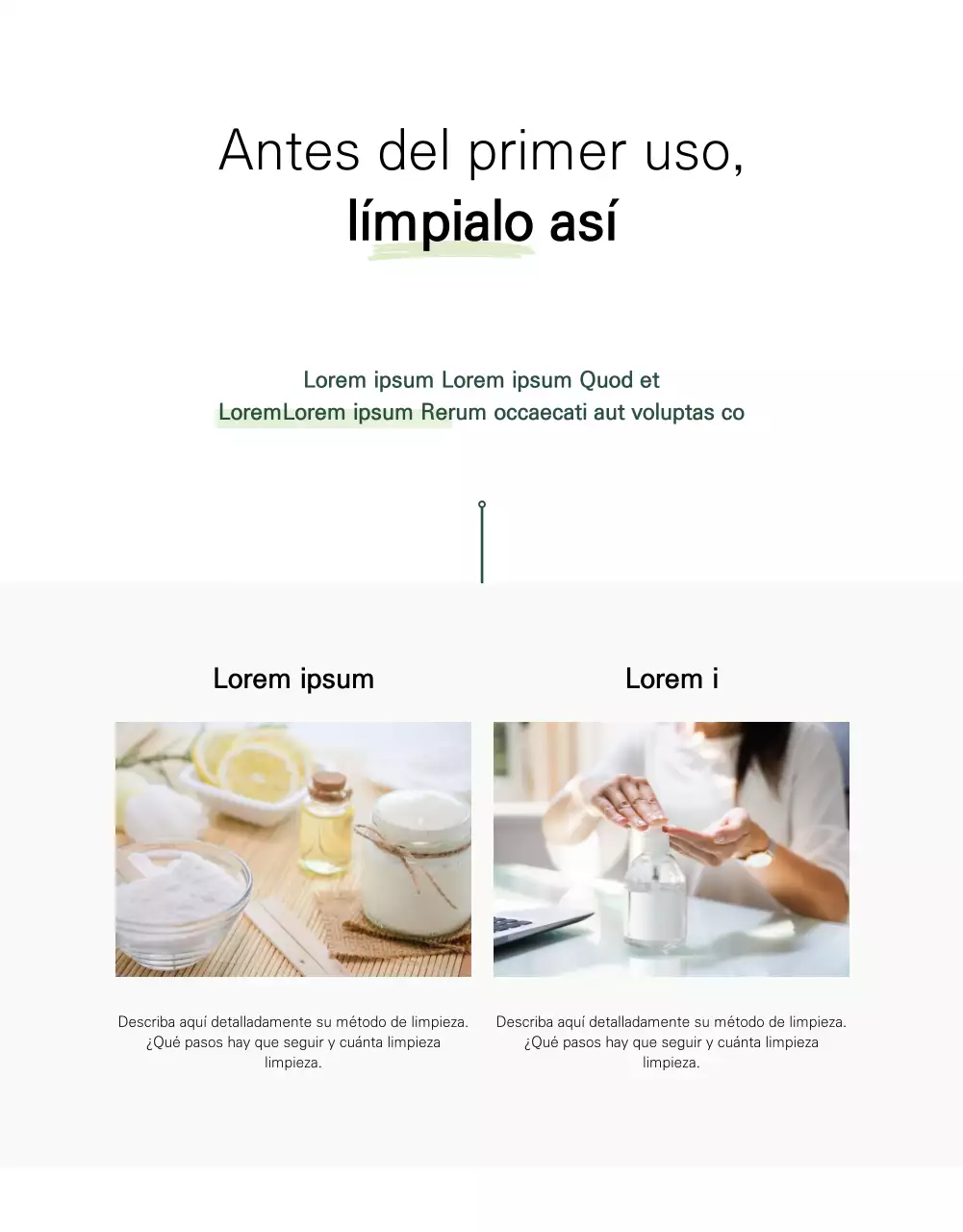 Un anuncio Tumblr minimalista en blanco y verde