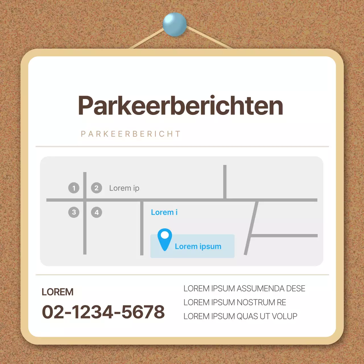 Een verzameling leuke café-etiketten in beige en lichtblauw.