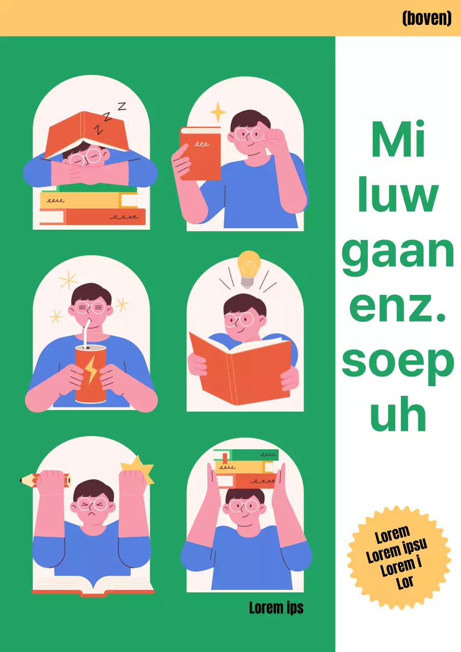 Een schattig groen werkboekje voor middelbare scholen