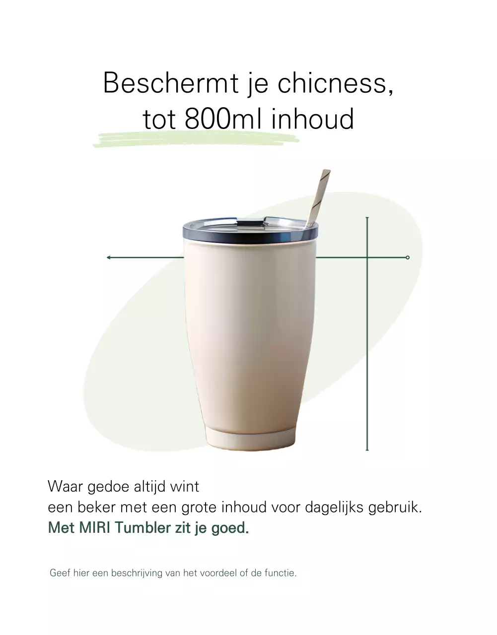 Een minimalistische wit met groene Tumblr advertentie voor nieuwkomers